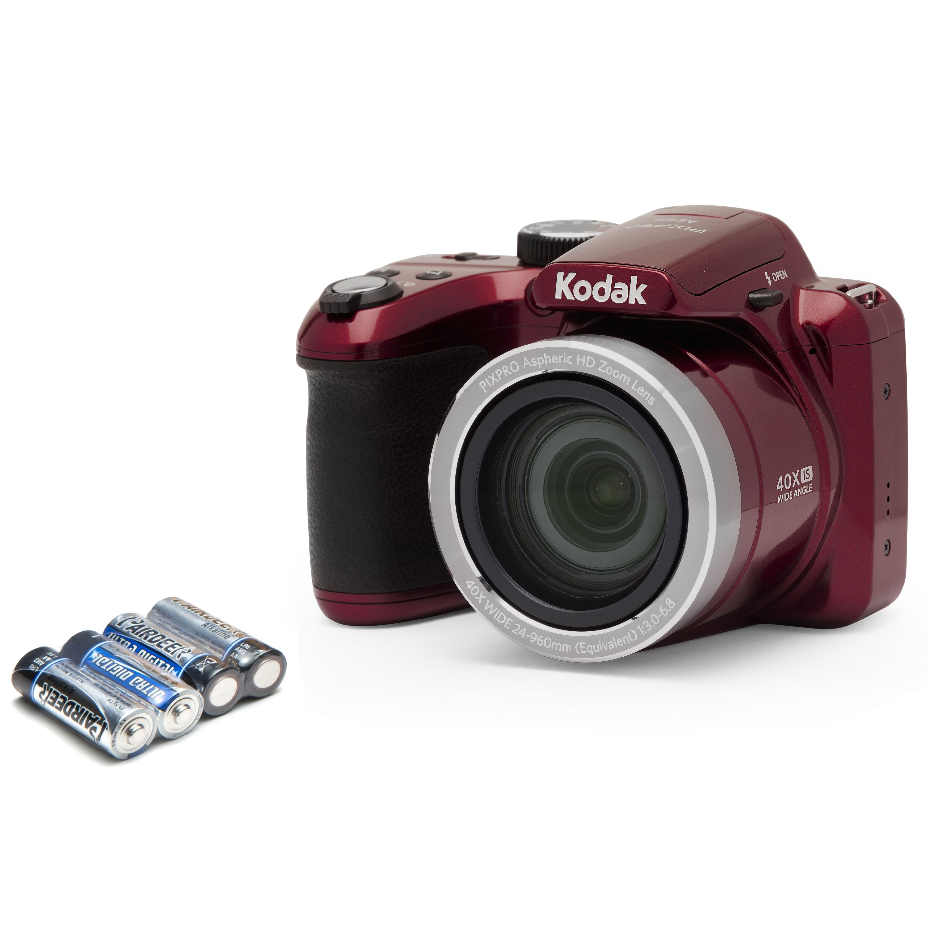 KODAK PIXPRO AZ401 Bridge Digital Camera - 16MP 40X Optical Zoom HD720p video (Red) - image 4 of 15
