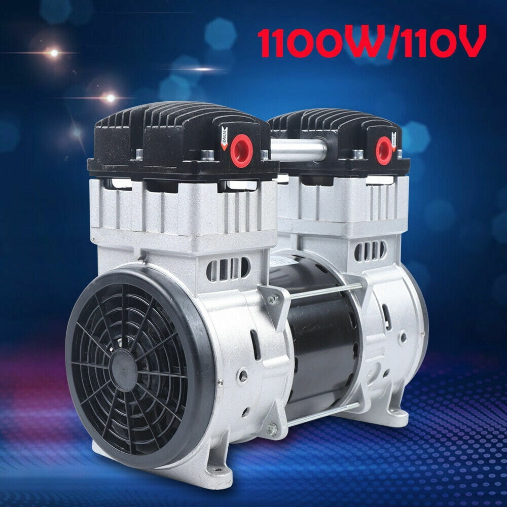 1100W 7CFM Oilless Vacuum Pump Industrial Air Compressor Oil Free Piston Pump