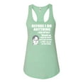 thumbnail image 2 of Wild Bobby, Office Dwight Quote Before I Do Anything, Pop Culture, Women Racerback Tank Top, Mint, Medium, 2 of 4