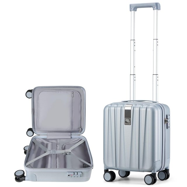 Equipaje de mano Hanke, 36 cm, carcasa rígida, 23 L, color gris ligero