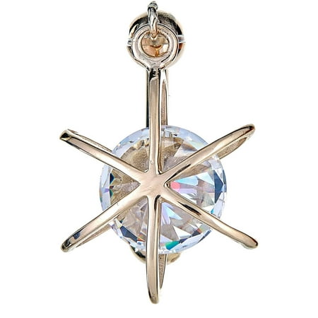 Body Expressions CZ 10kt Yellow Gold Cage Belly Button Ring
