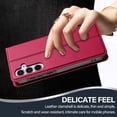 thumbnail image 6 of Wallet Case for Samsung Galaxy A36 5G, Classic Shockproof PU Leather Magnetic Flip Cover with Card Holder Stand Feature and Full Body Protection Phone Case Cover for Samsung Galaxy A36 5G, Red, 6 of 10