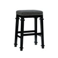 thumbnail image 4 of Linon Delimon 30" Backless Bar Stool, Black/Black and White Tweed, 4 of 10