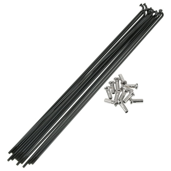 Unique Bargains Bicycle Spokes 14G Bike Wheel Spokes 304 Stainless Steel 1 Set Black-205mm