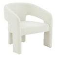 thumbnail image 3 of SAFAVIEH Couture Roseanna Modern Velvet Solid Accent Chair, Ivory, 3 of 5