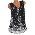 thumbnail image 4 of Camiseta Sin Mangas Para Mujer Tops Sin Mangas Blusa Casual Cuello en V Estampado Jersey Camisa Odeerbi  ODB164004, 4 of 6