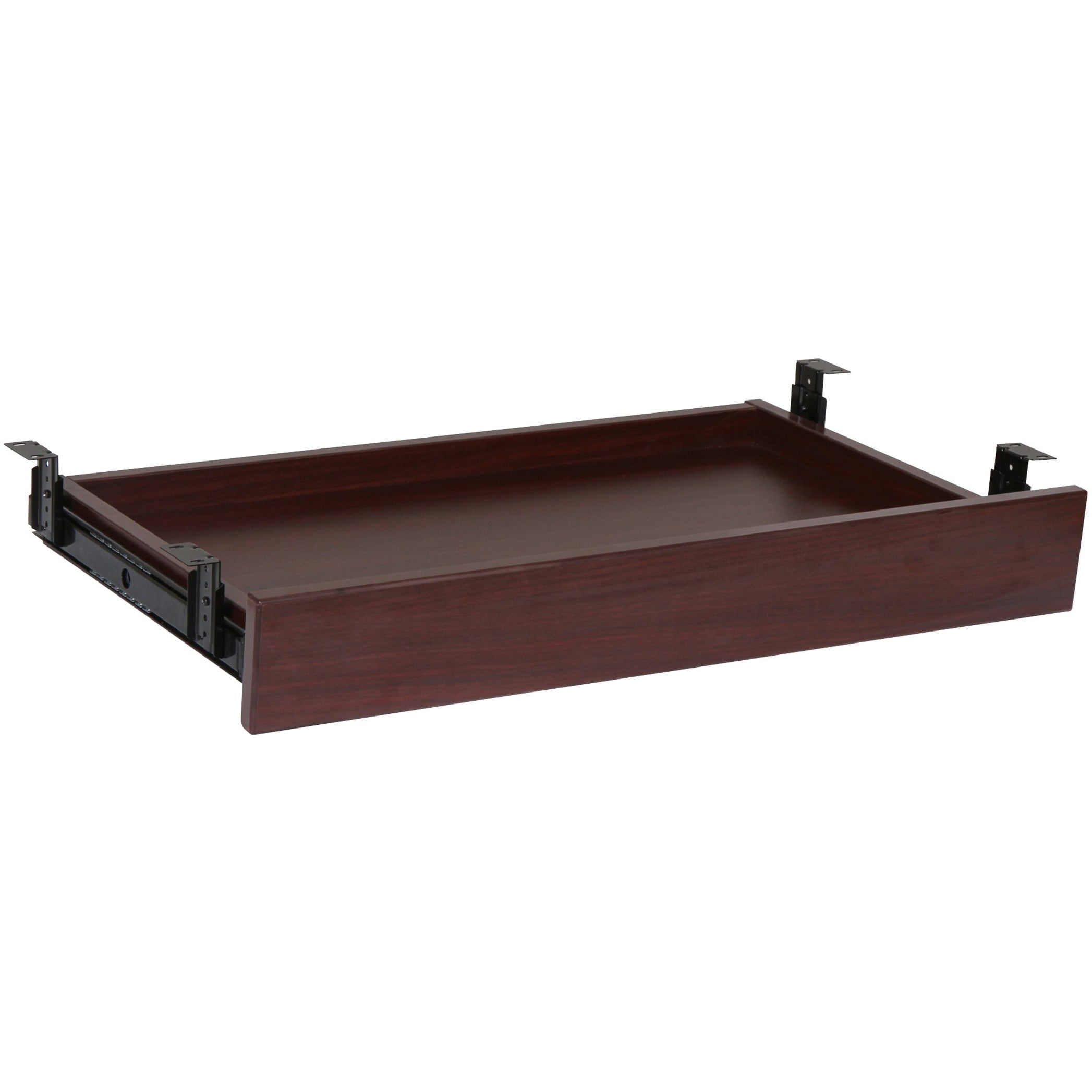 Lorell, Mahogany Laminate Universal Center Drawer, 1 Each, Mahogany,Laminate