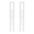thumbnail image 6 of ToppiJoy 2Pcs U-Shaped Stair Handrail, Wrought Iron Hand Rails for Outdoor & Indoor Steps, Non-Slip Safety Support Poles for Porch Deck Loft(White, Diamond), 6 of 11