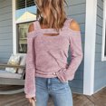 thumbnail image 1 of Blusa con hombros descubiertos para mujer, blusa con hombros descubiertos para mujer, blusa de manga larga para mujer, blusa informal para mujer, la mejor en su clase, 1 of 6
