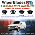 thumbnail image 2 of 2018 Ford E450 E-450 Econoline Super Duty Beam Wiper Blades Wipers w/2yr Warranty (Set of 2) (WiperBladesUSA), 2 of 5