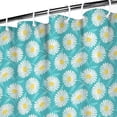 thumbnail image 3 of Turquoise Daisy Flower Floral Pattern Shower Curtain 36"x72" ,Bathroom Decorative Shower Curtains Set with 12 Hooks,Modern Waterproof Washable Shower Curtain, 3 of 6