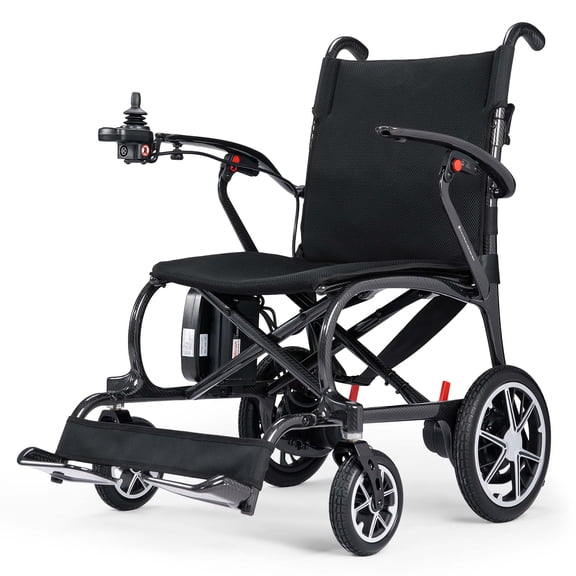 Morrean Ultra Lightweight Electric Wheelchairs for Adults, 25.8lb Foldable Power Wheelchair, 20 Miles Long Range 300 LBS Capacity Motorized Wheelchair