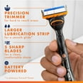thumbnail image 3 of Gillette Fusion5 Power Men's Razor Handle, Orange, 1 Blade Refill, 3 of 12