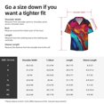 thumbnail image 5 of Balery Colorful Abstract Swirls Camisa Casual de Manga Corta con Botones para Hombre, Texturizada, Estilo Cubano, para Playa, Verano-X-Large, 5 of 5