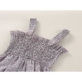 thumbnail image 4 of Bébés Filles 2Pcs Tenues d'Été Sans Manches Fripe Smoked Sangle Romper avec Bandeau, 4 of 7