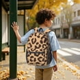 thumbnail image 6 of Brown and Beige Leopard Print 17" School Backpacks for Teens,Waterproof Oxford Fabric,S-Shape Padded Straps for School,Travel,Hiking,Camping, 6 of 6