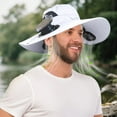thumbnail image 6 of Clearance Saving Hat with Fans Solar Power - Solar Powered Fan Hat for Men - Wide Brim Sun Hat with 3 Solar Fan Outdoor Fishing Hiking Camping (Gray), 6 of 7