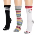 thumbnail image 4 of MUK LUKS Women's 3 Pack Cotton Compression Rib Crew Socks, 4 of 6