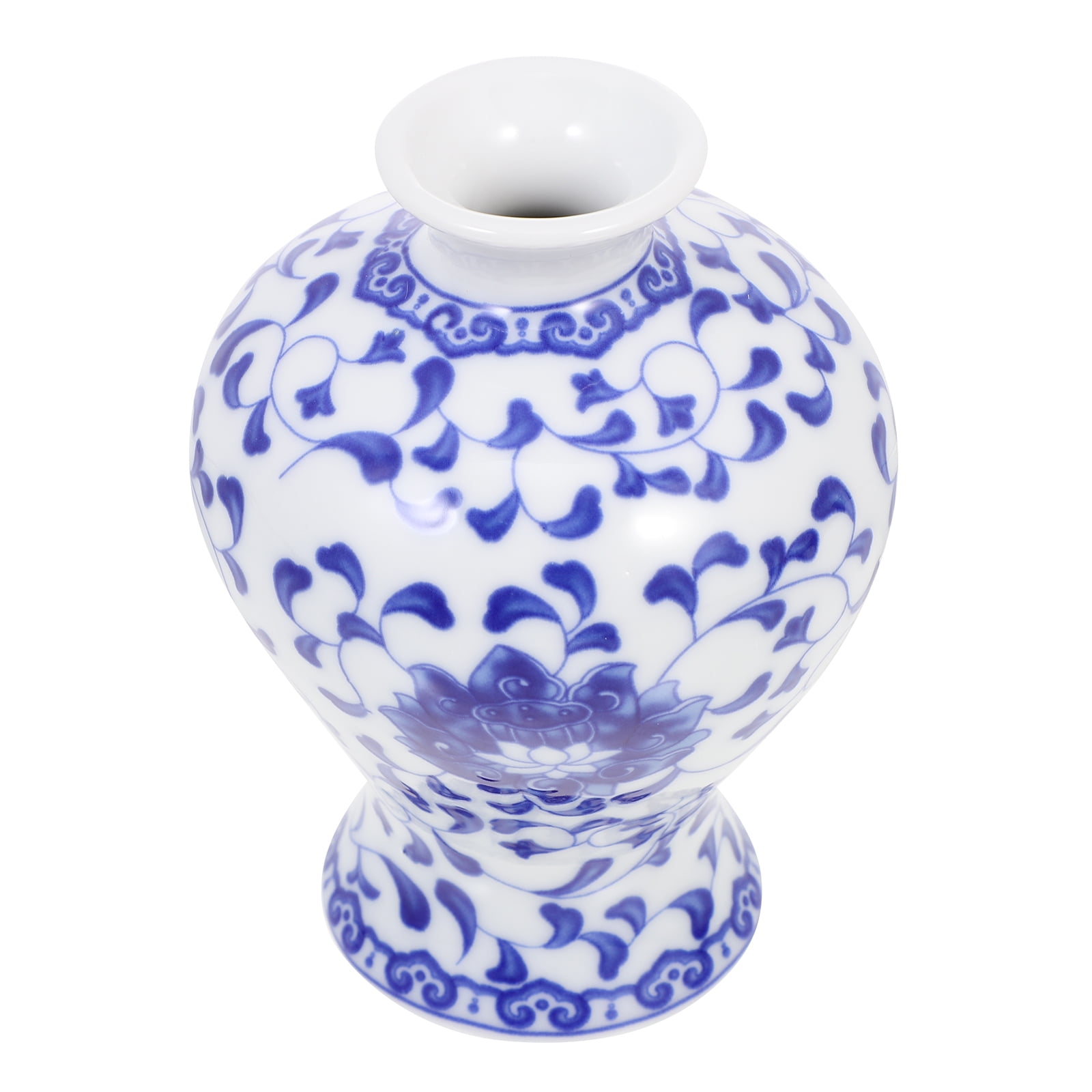 NUOLUX Vase Flower Ceramic Chinese Vases Porcelain Blue White China Plant  Bud Decorative Bottle Style Desktop Centerpiece