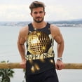 thumbnail image 6 of Fuzoiu 2025 New Year 3 Print Men's Workout Tank Tops,Sleeveless Gym Shirt Quick Dry,Fitness Bodybuilding T-Shirt,Muscle Athletic Workout Tee-X-Large, 6 of 7
