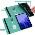 thumbnail image 2 of Case for Samsung Galaxy Tab A7 10.4 2020 SM-T500, Slim Premium PU Leather Folio Stand Cover with Auto Sleep/Wake & Pencil Holder, Green, 2 of 5
