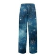 thumbnail image 6 of WTOBBY Men's Knitted Christmas Print Casual Pants with Pockets, Soft Lounge Sleep Pajama Bottoms for Holiday and Home Wear,Blue 2XL, 6 of 7