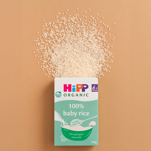 HiPP Organic 100% Baby Rice 6+ Months 160g, British Import (Pack of 3)