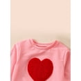 thumbnail image 4 of Suealasg Newborn Girl Valentine's Day Outfits 2Pcs Baby Girl Clothes Set Crew Neck Long Sleeve Heart Embroidery Sweatshirts Long Pants 3 6 9 12 18 24 Months Infant Girls Autumn Clothing, 4 of 9