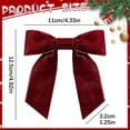 thumbnail image 3 of Velvet Ribbon Bows Christmas Tree Decorations,4.33X4.92 Inch Xmas Ornaments,Velvet Christmas Tree Bows Door Garland Decor,Vintage Twist Tie Velvet Bows for Christmas Tree Gift Wrapping, 3 of 4