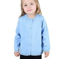 thumbnail image 4 of HWJAD Cotton Basic Long Sleeve Cardigan Sweater for 1-7Y Kids Girl Boy Uniform Button Knit Coat, 4 of 6