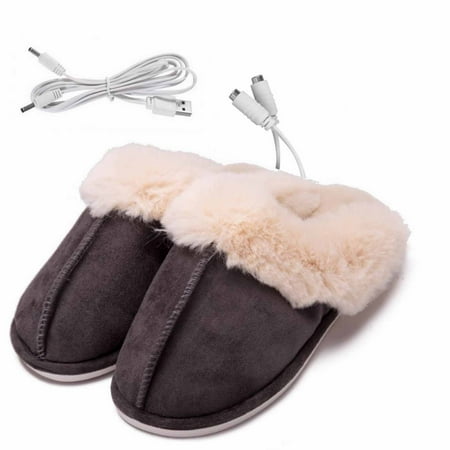 

Vikakiooze Microwaveable Booties and Feet Warmers USB Heated Slippers Heated Feet Warmer Winter Office Heating Shoes Warm Plush Indoor Comfy Slippers