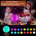 thumbnail image 3 of exekoml Levitating Moon Lamp 16 Colors Floating Spinning LED Moon Night Light Magnetic Levitation 3D Printing Moon Lamps for Home Room Desk Decoration C95, 3 of 3