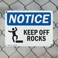 thumbnail image 5 of (2 Pack) Keep Off Rocks OSHA Notice Sign 24 Inch X 18 Inch Indoor / Outdoor Rust-Free Aluminum Metal Signs for Workplace, Workshop, and Construction Site, Made in the USA, 5 of 8