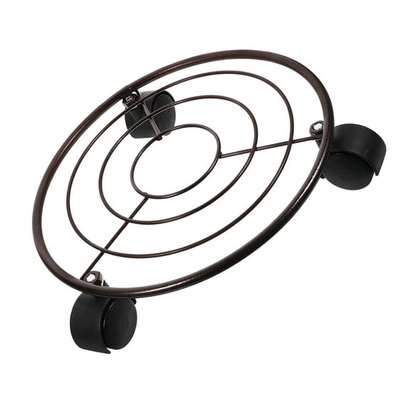 Masteelf  Gardening Flowerpot Base Plant Stand Mobile Plants Riser Brown