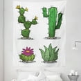 thumbnail image 1 of Cactus Tapestry, Pattern of Various Mexican Flora House Plant Assortment of Botanical Elements, Fabric Wall Hanging Decor for Bedroom Living Room Dorm, 5 Sizes, Green Pink Grey, by Ambesonne, 1 of 1
