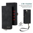 thumbnail image 2 of Magnetic Wallet Case for iPhone 13 Flip Case, Luxury PU Leather Cover ID Cash Credit Card Slots Holder Carrying Pouch Folio Flip Case for Apple iPhone iPhone 13,Black, 2 of 7