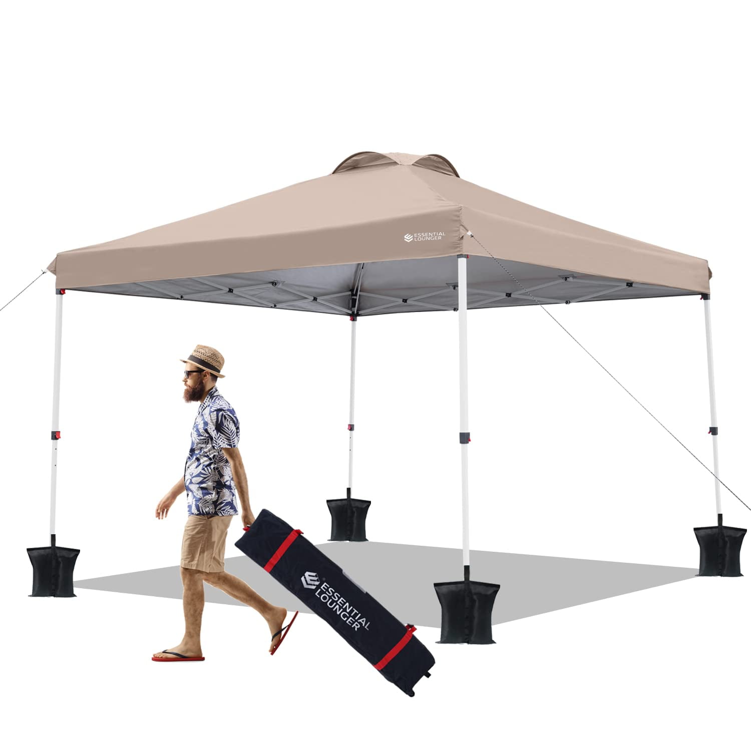 with Carry Bag 10x10 , White AMERICAN PHOENIX 10x10 Pop Up Canopy Tent Portable Instant Adjustable Easy Up Tent Outdoor Market Canopy Shelter 