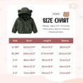 thumbnail image 2 of Usaibhir Toddler Girls Boys Fleece Jackets Double Sided Plush Zip Up Hooded Coat Solid Color Warm Winter Cute Outwear 6M-4T, 2 of 7