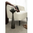 thumbnail image 6 of Kate and Laurel Chandon Modern Sophisticated Drink Table, 8 x 8 x 23, Gray Gunmetal, Contemporary Sculptural Plant Pedestal Table with Unique Tinted Tabletop and Polished Metallic Finish, 6 of 7