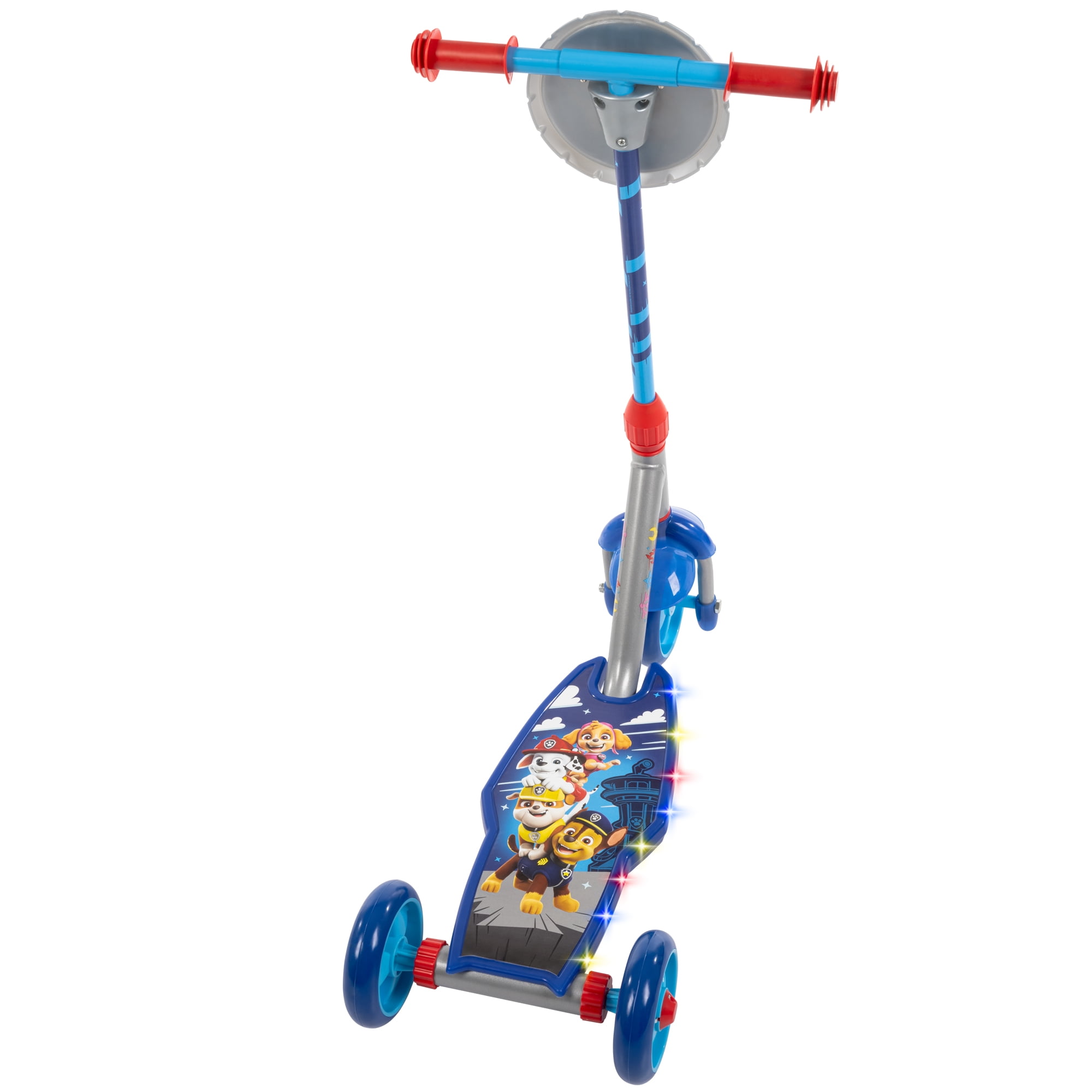 Huffy 3-Wheel PAW Patrol Preschool Scooter with LED Lights, Blue, 3+ years