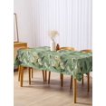 thumbnail image 3 of Green Summer Botanical Rectangle Tablecloth, Yellow Spring Floral Waterproof & StainResistant Tablecloth, Washable Oil-proof Table Cover for Dining/Party/Wedding/Camping/Buffet 54x108 In, 3 of 9