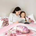 thumbnail image 5 of Feelyou Cute Cowgirl Boot Full Size Comforter Sets, Pink Bowknot Flower Bedding Sets, 3pcs, 5 of 8