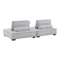 thumbnail image 4 of Tufted Loveseat Sofa Set, Fabric, Light Grey Gray, Modern Contemporary Urban Design, Living Lounge Room Hotel Lobby Hospitality, 4 of 6