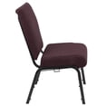 thumbnail image 2 of Flash Furniture Advantage 20.5" Fabric Church Chair in Grape with Book Rack, 2 of 6