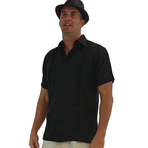 Bohio Guayabera Shirt For Men - Classic Linen Chacavana (4) Pocket Short Sleeve (10) Colors - Ls499