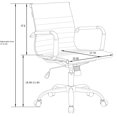 thumbnail image 1 of LeisureMod Harris Office Chair With Gold Frame, 1 of 1