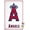 Premium Poster & Push Pin Bundle, variant on MLB Los Angeles Angels - Logo 17 Wall Poster, 22.375" x 34", Framed