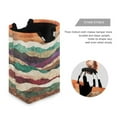 thumbnail image 3 of Yayeee Freestanding Laundry Hamper with Handle Collapsible Large Storage Basket for Clothes, Artistic Desert Waves, 3 of 7