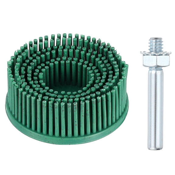 Bristle Disc 2" 50 Grit R-Type Coarse Abrasive Disc with 1/4" Shank, Green
