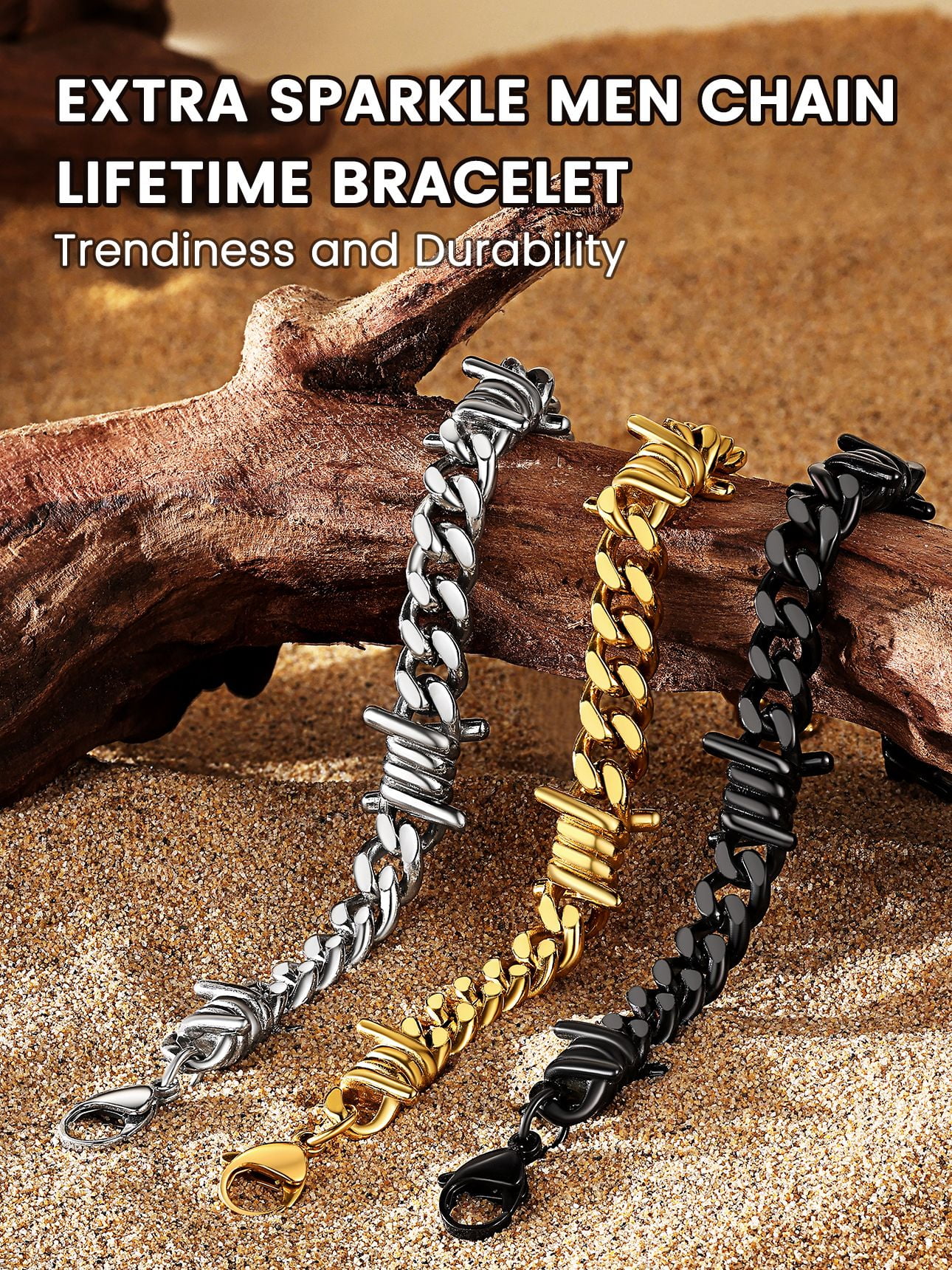 出産祝いなども豊富 9mm Bestyle Thorns Steel Stainless Women Man for Bracelet Watch